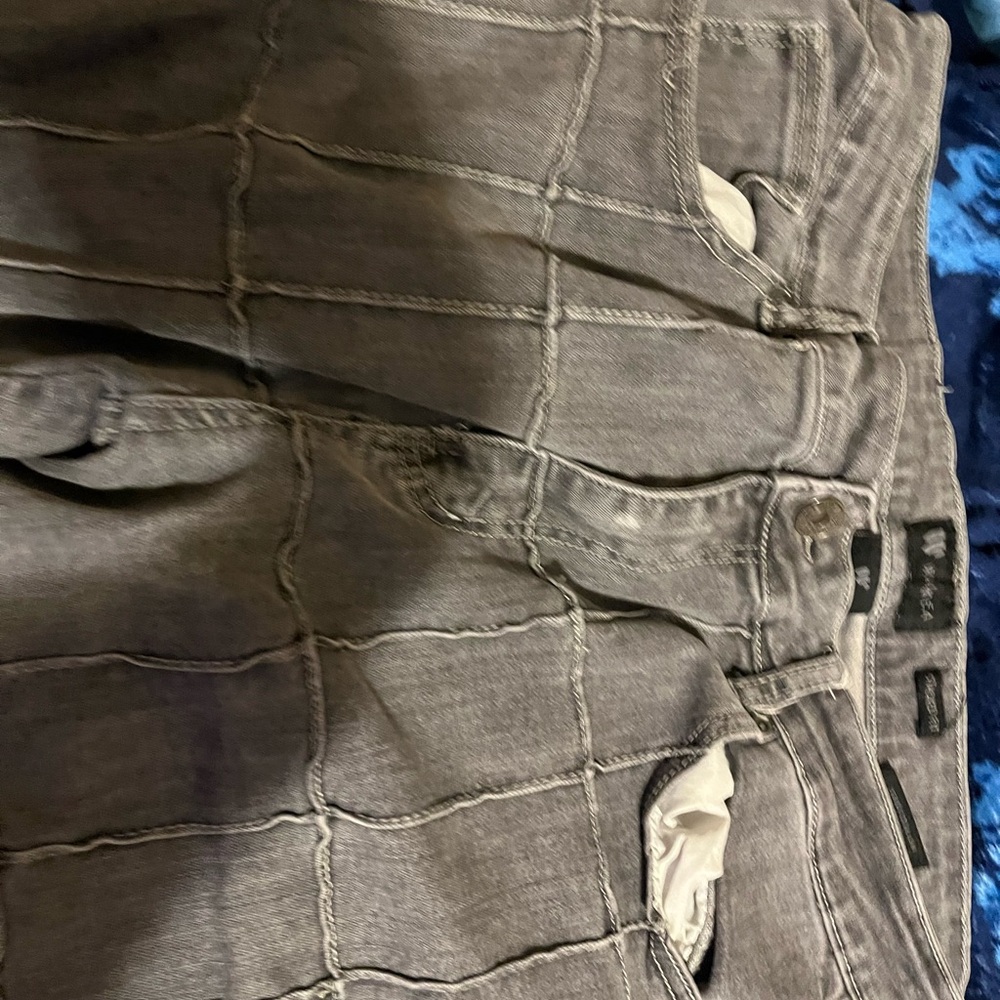 Gray Checkered Jeans